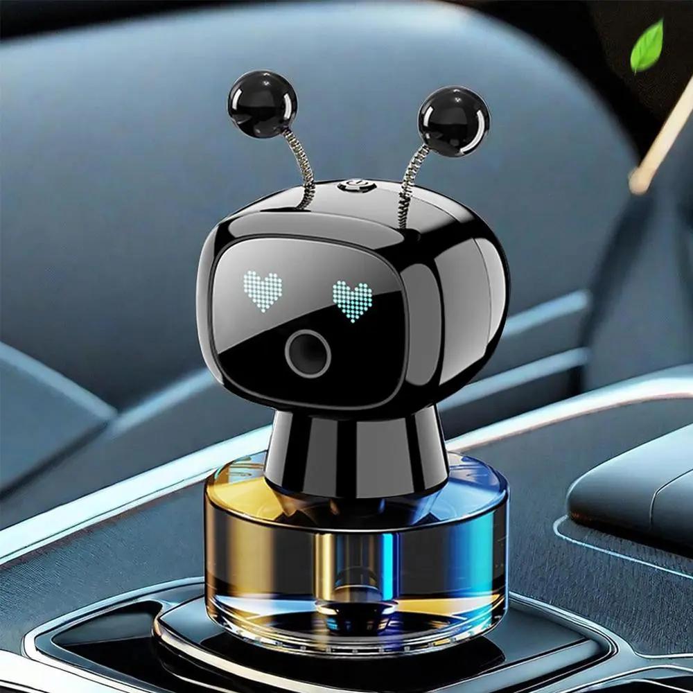 Smart Robot Car Air Freshener, 3 Modes Adjustable Black Oud / Cologne