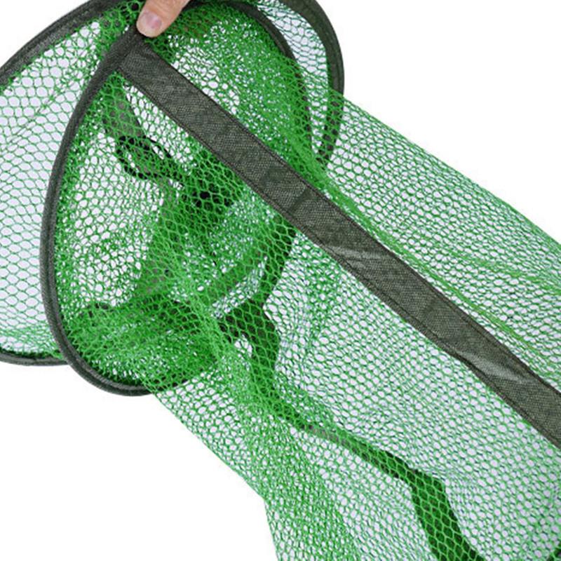 Fisherman Foldable Fishing Cage Nylon Mesh Fishing Net Bait Trap For Catching Fish Crab Crayfish