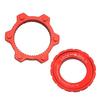 CANSUCC Bike Hub Disc Brake Center Lock Adapter Aluminum Alloy Center Lock Disc to 6 Pin Disc Adapter Red