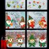 Snowflake Santa Claus Pvc Static Window Decals Set For Decorations Christmas