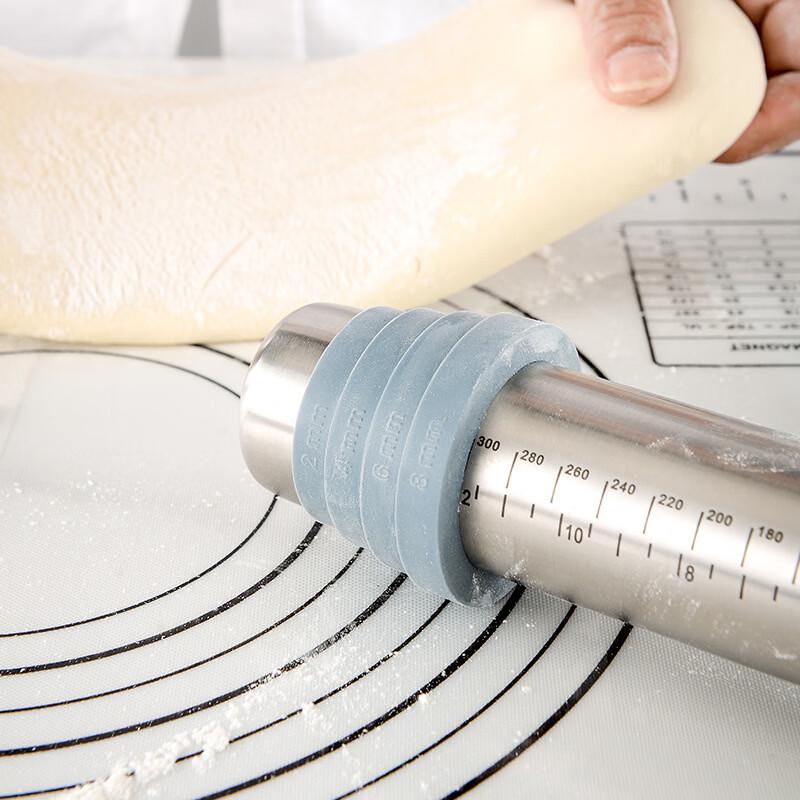 LiLang Stainless Steel Rolling Pin 3-Piece Baking Set