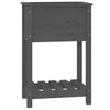 Planter with Shelf Gray 54x34.5x81 Cm Solid Pine Wood