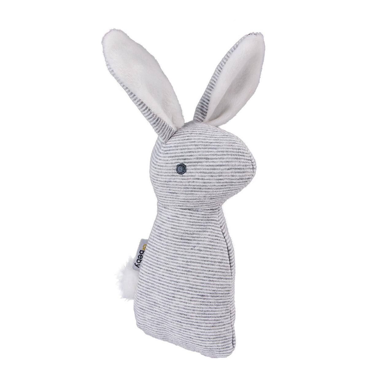 

Funny Pet Interactive Soft Plush Rabbit Squeaky Chew Toy Dog Toys Bite Toys Squeaker серый
