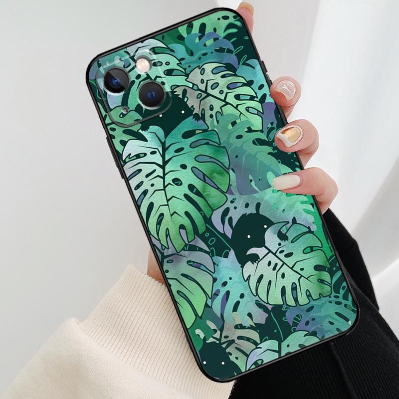 Leaves Monstera Green Phone Case For iPhone 17 Pro Max 14 13 12 11 15 16 Pro Max Mini 15 16 Plus 16e 17 Air Cover