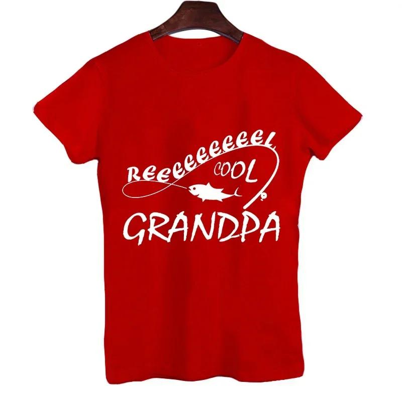 Men's Brand T-shirts Fishing Grandpa Print Shirt Funny Short Sleeve T Shirts Summer Tshirt Harajuku Streetwear T-Shirt for Men