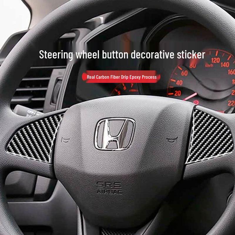 Honda Fit GK5 JAZZ Carbon Fiber Steering Wheel Trim