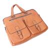 Man Business Briefcase Large Capacity Laptop Bag Handle Bag with Shoulder Strap Light Brown Light Brown Free Size