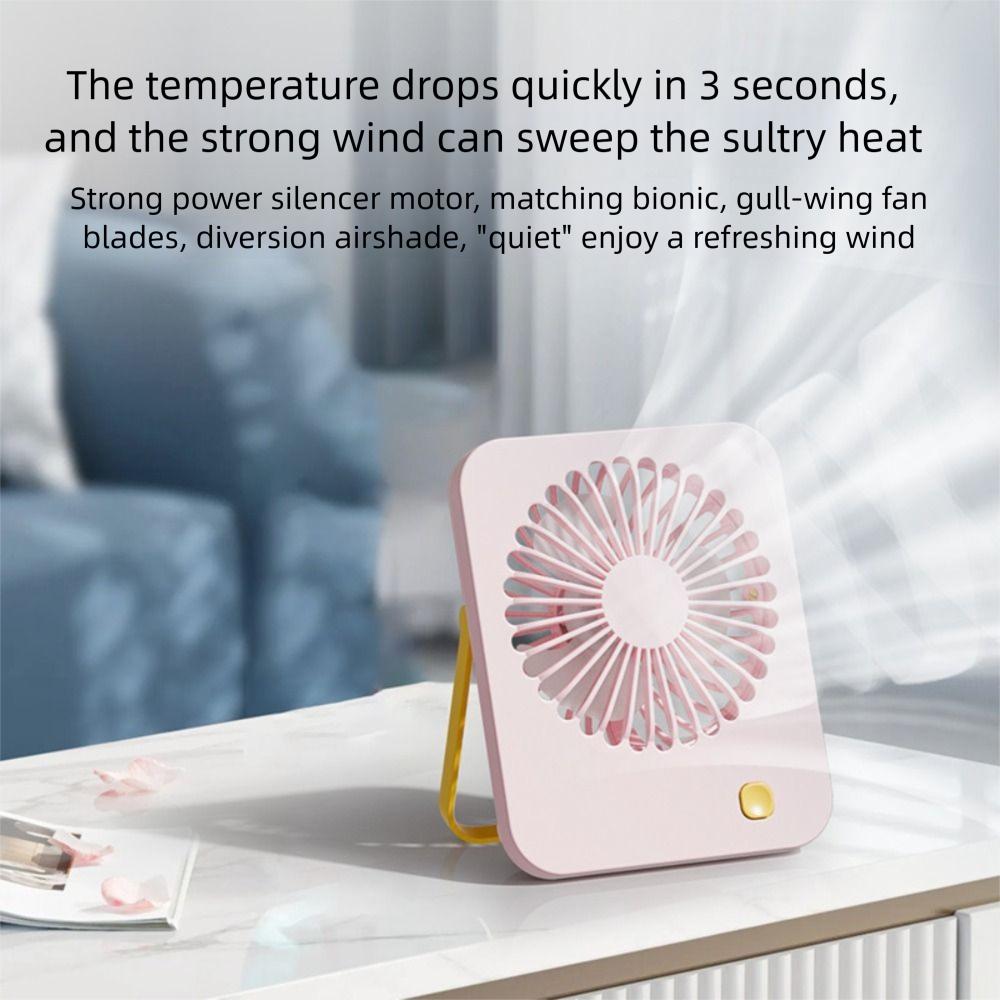 Ultra-thin Desk Fan 180° Adjustable Electric Fan Portable Foldable Table Fan  Home