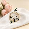 Cute New Chinese Style Panda Brooch for Women, Chinese Style Daily Bamboo Report Safety Brooch, Festival High Rise Small Exquisite Pin