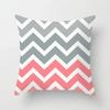 Pink Color Cushion Cover Geometric Print Decorative Pillows Red Stripe Pillow Case  Pillows Decor Home For Car/bed /sofa