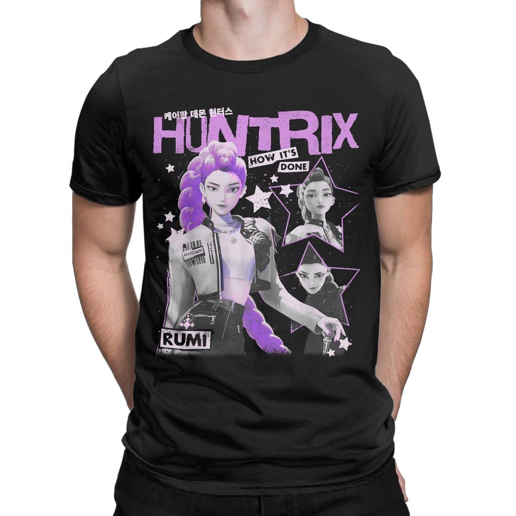 Funny Huntrix Rumi How It's Done Retro Poster Kpop Demon Hunters T-Shirts for Men Cotton T Shirt  Short Sleeve Tees Printed Tops