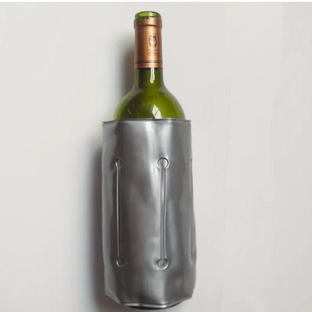 Manchon Rafraîchisseur Isolé pour Bouteille de Vin Gris Refroidisseur de Bouteille Sac Rafraîchisseur à Vin Élégant Extérieur
