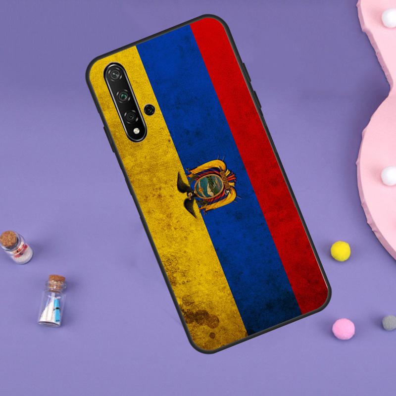 Ecuador Flag Case For Huawei P30 P20 P40 Lite Nova 5T 11i 8i 3i 9 10 SE 11 Pro Y90 Y70 Y61 Y60 Y91 Cover