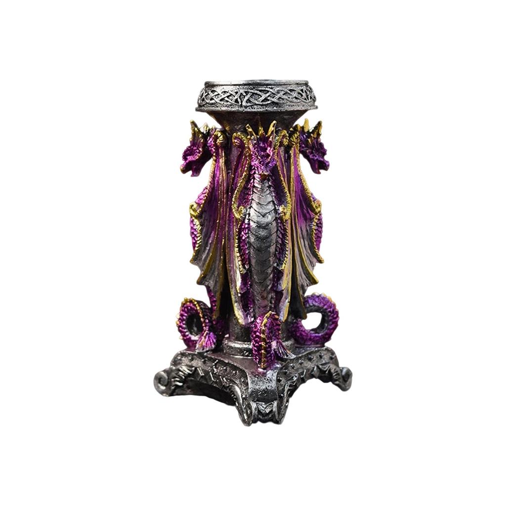 European And American Dragon Statue Candlestick Resin Craft Decorative Ornaments Halloween Desktop Decoration