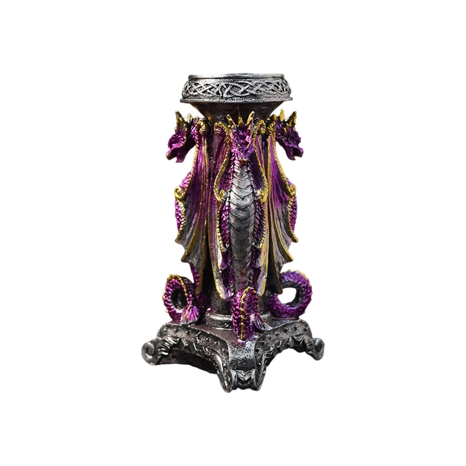 

Европейская и американская статуэтка дракона подсвечник смола ремесло декоративные украшения Хэллоуин настольное украшение One Size