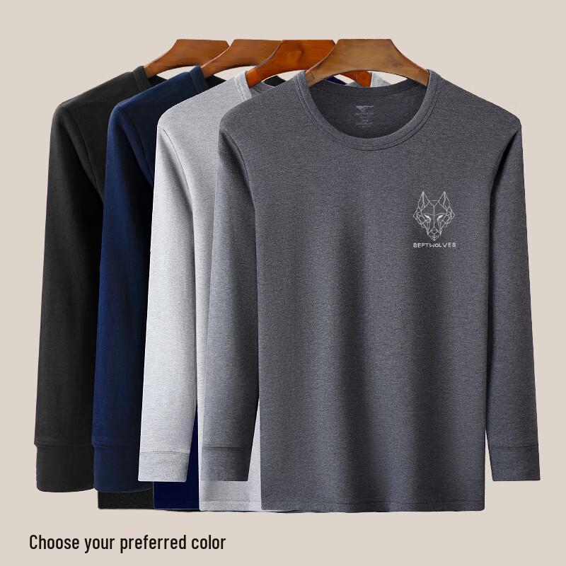 

Septwolves Men s Pure Cotton Antibacterial Crew Neck Thermal Underwear Set L