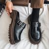 Thick Bottom Mules Men Half Shoes For Man Platform Leather Mens Semi-Drag Casual Shoes Backless Loafers Slippers Male Slides