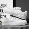 Men White Shoes Leather Casual Sneakers  Trend Platform Shoes Comfortable Vulcanized Shoes for Men White Tenis Masculinos