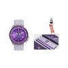 SEIKO Business Mechanical Movement Leather Strap Watch Unisex Purple Watch Dial SRPH09K1