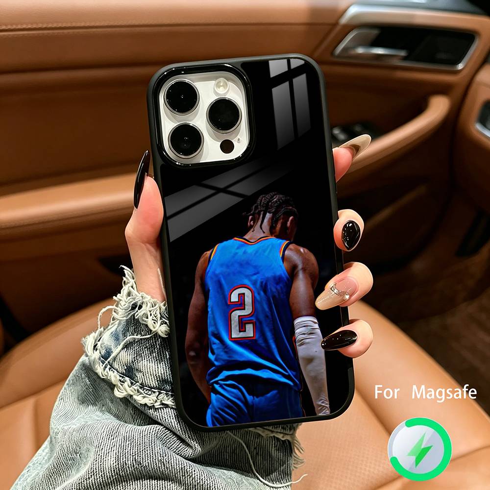 Basketball -Shai -G-Gilgeous Alexander 2 Phone Case For IPhone17 16 15 14 13 12 11  Pro Max Plus Wireless Charger Cover Funda