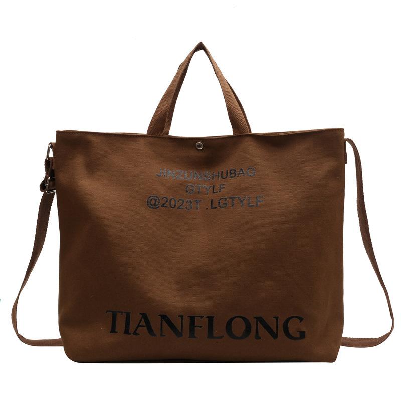 Plátěná taška přes rameno Dámská taška Crossbody Student Casual Backpack Kabelka do třídy