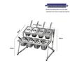 Stainless Steel Extendable Multi-Compartment Condiment Rack
