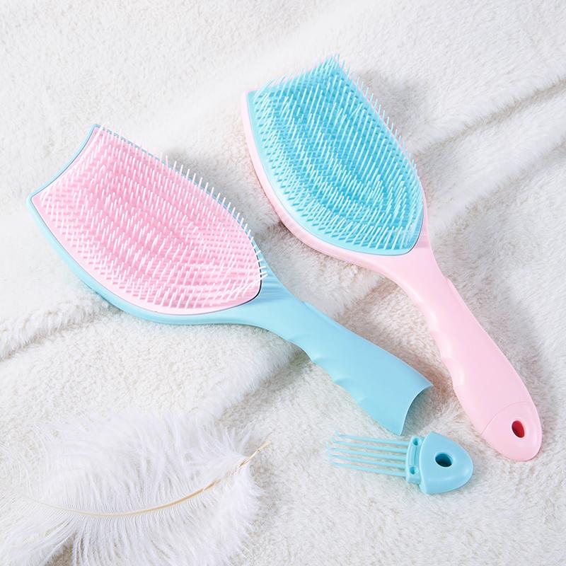 1pc Dual-Color Detangling Hair Brush, Scalp Massage Styling Comb for Women, Normal Hair Type Finishing Comb for Easy Cleaning