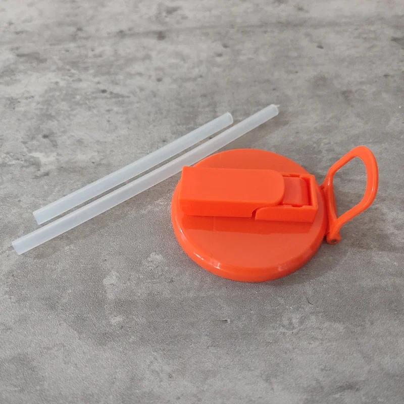 Portable Soda Can Lid and Silicone Straw Soda Can Lid Reusable Suitable For Canned Beverages Beer Juice 1pcs With 2 straws