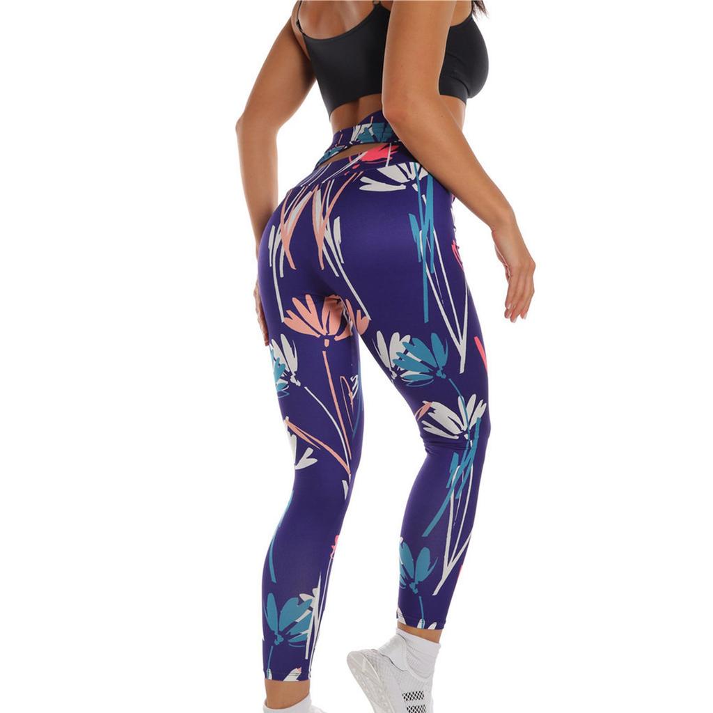 Fashion Women's Printing Breathable Hip Lifting Exercise Yoga Pants
