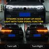 Scan Starting Car Dynamic Hood Lights Strip Turn Signal Light Car Ambient Daytime Running Light Flexible DRL Hood Light Strip