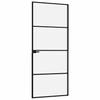 Vidaxl Interior Door, Black, 83X201.5 Cm, Glass and Aluminum