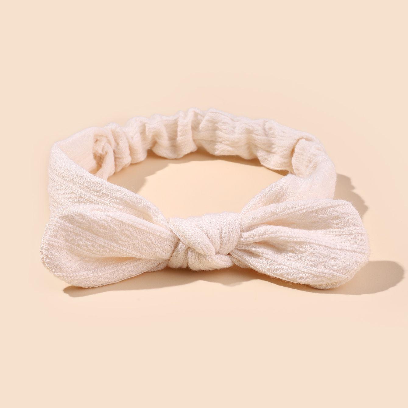 Korean Style Newborn Rabbit Ear Headband – Cute Fabric Hair Accessory for Babies