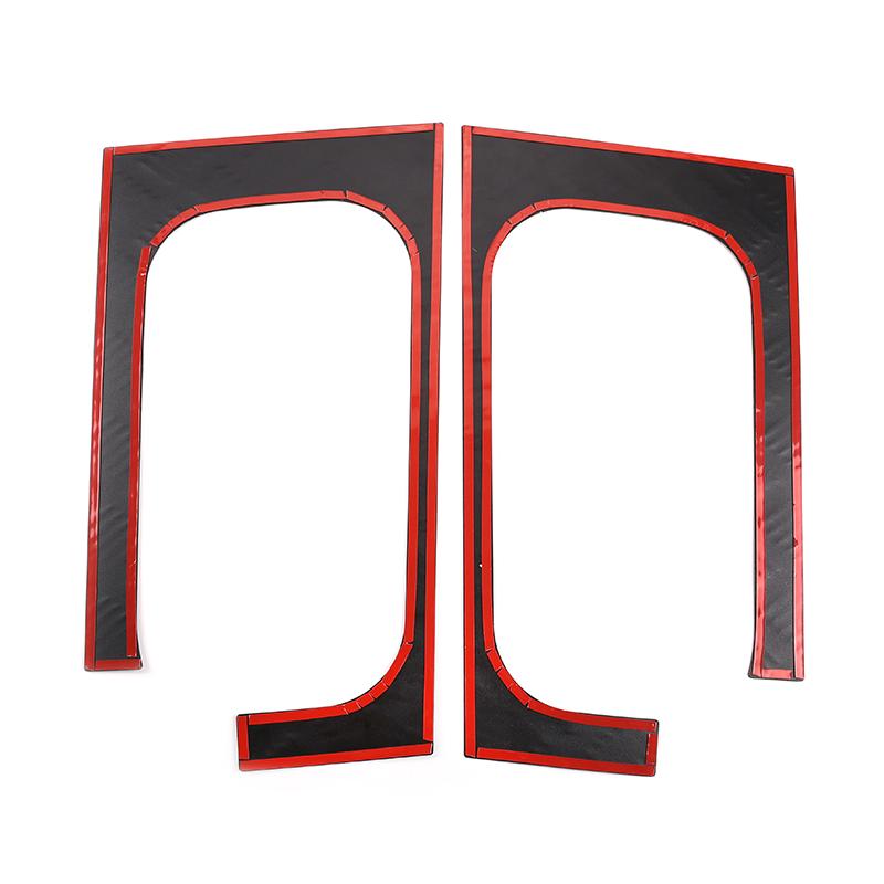 2pcs Black Aluminum Alloy Car Rear Door Side Window Glass Protective Plate For Land Rover Defender 2004-2018 Exterior