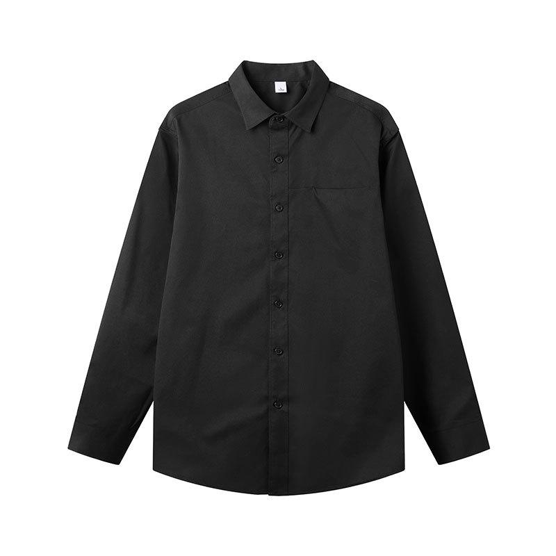 Autumn New Men's Handsome Solid Color Long-sleeved Shirt Loose Large Size Japanese Casual Shirt