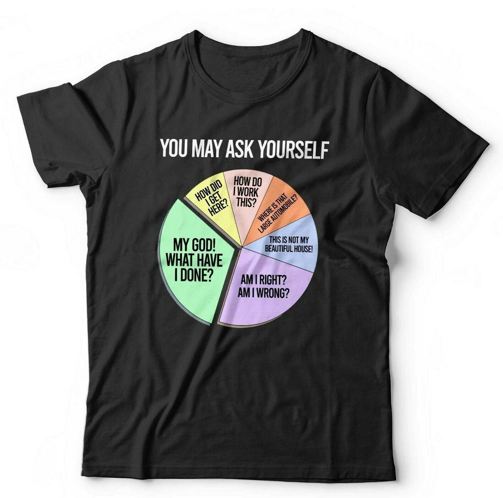 T-shirt Talking Heads Możesz zapytać siebie Unisex Raz w życiu Muzyka