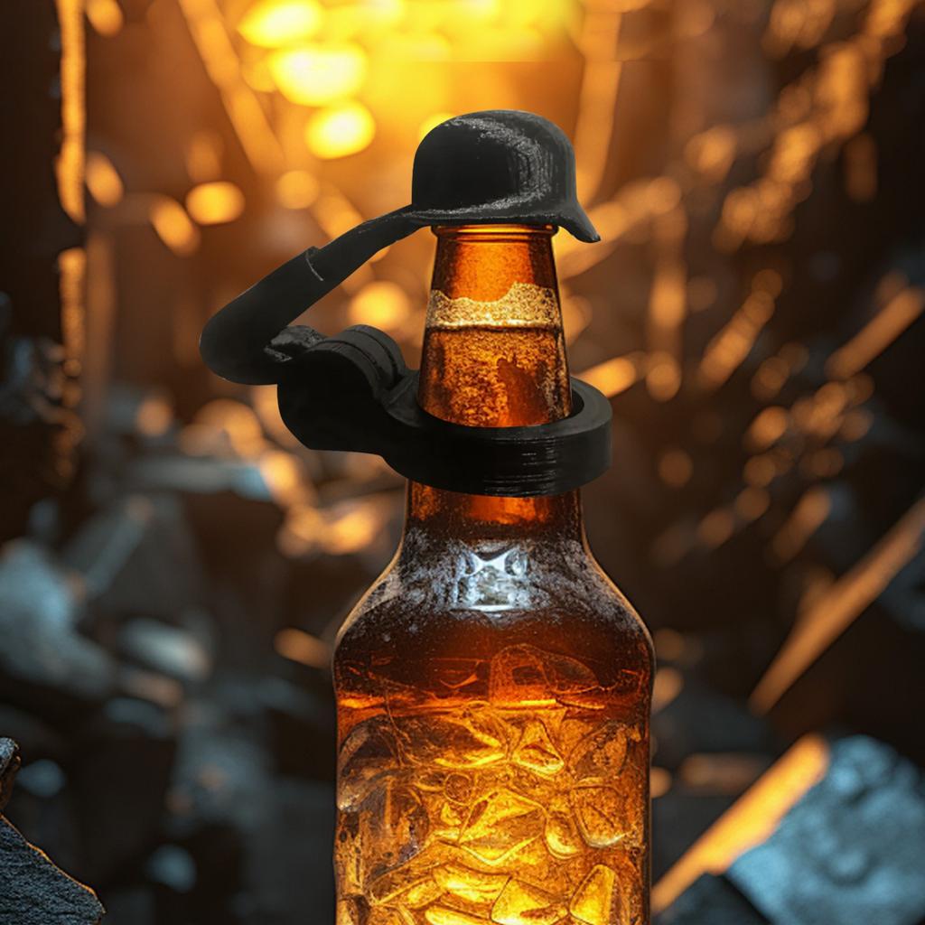 Držák na lahev s pivem/helmou na lahve s pivem se používá k uzávěru lahve od piva