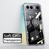 For VIVO X300 FE Case Ring Holder Phone Case Ultra Thin Transparent Car Navigation Silicone Clear Cases For VIVO X300 FE Phone Casing