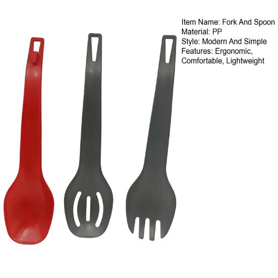 Portable Fork and Spoon Set Lightweight Detachable Tableware with Ergonomic Handle Non-slip Handle