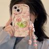 Art Flowers With Heart Chain Case For Redmi 15 15C Note 14 4G 13 12 PRO 5G Plus 10 8 11S 13C 14C 12C 12 13 A5 A3 10C Cover