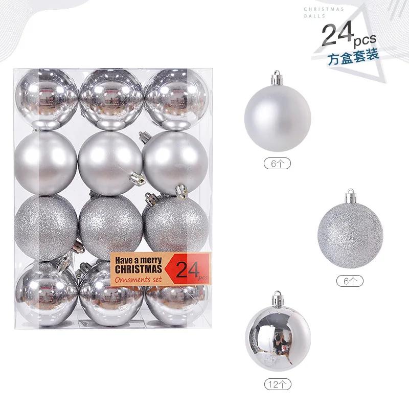 Pendant Set Shiny Xmas Decoration Christmas Ornament Glossy Decoration Set For Christmas Tree Gift-giving Celebration