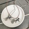 1PC Sturdy Simple Pony Tassel Necklace Gift Alloy Trendy Daily Personalized Durable Creating Electroplated Unique
