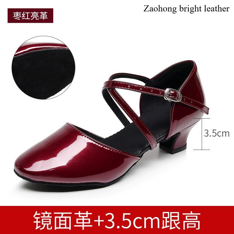 Women Dance Shoes Latin Party Tango Jazz Elegant Dancing Shoes Lace-up Suede Sole Closed Toe Microfiber Leather 7 Colors
