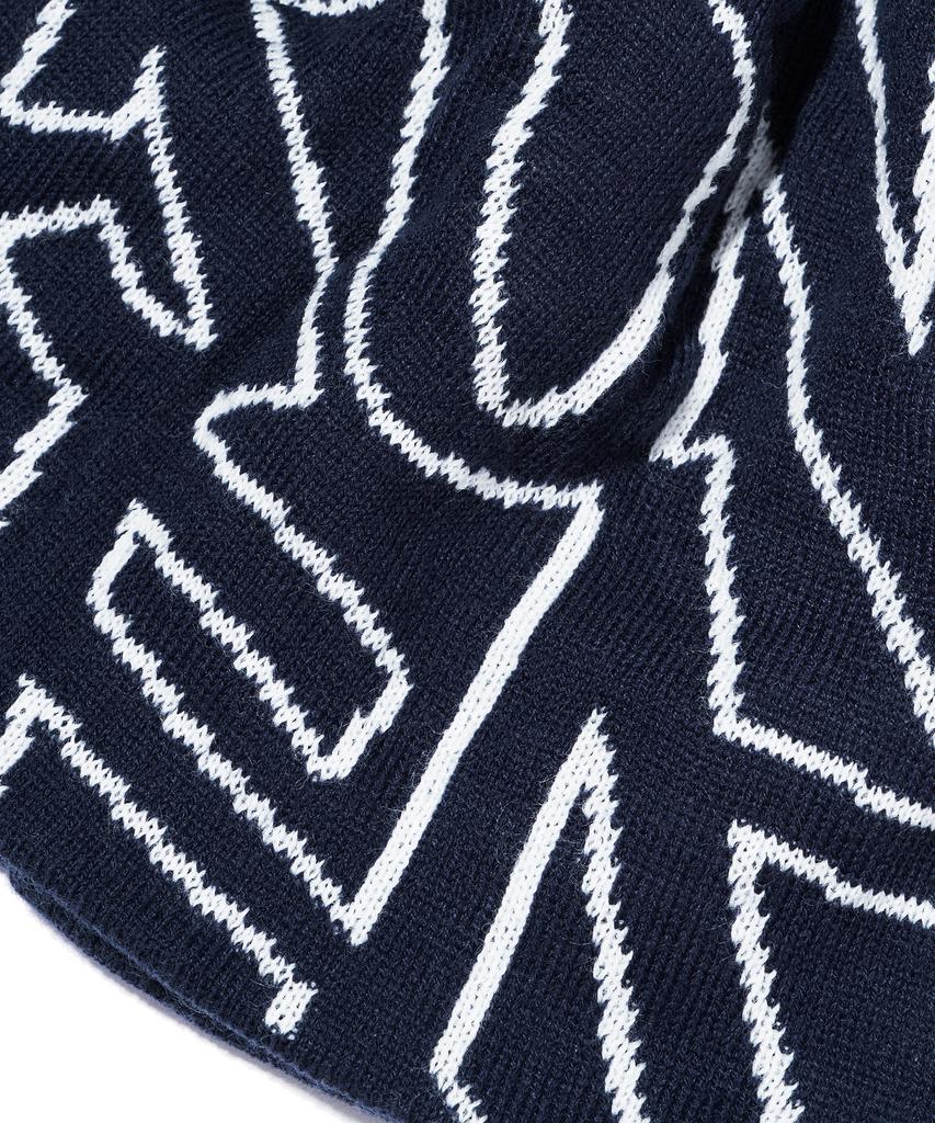 BROWNBREATH Big Tag Beanie - Navy