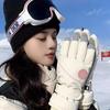Ski gloves women's 2025 new autumn and winter velvet thickened warm and cold touch screen electric vehicle riding gloves