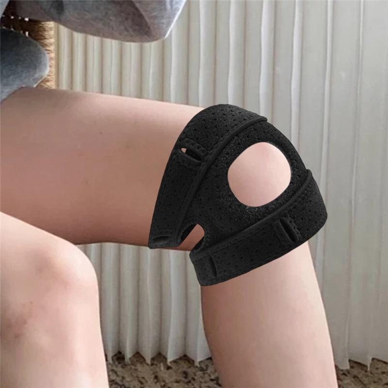 Patella Knee Support Adjustable Knee Compression Sleeve Patella Tendon Knee Strap for Basketball Volleyball Squats