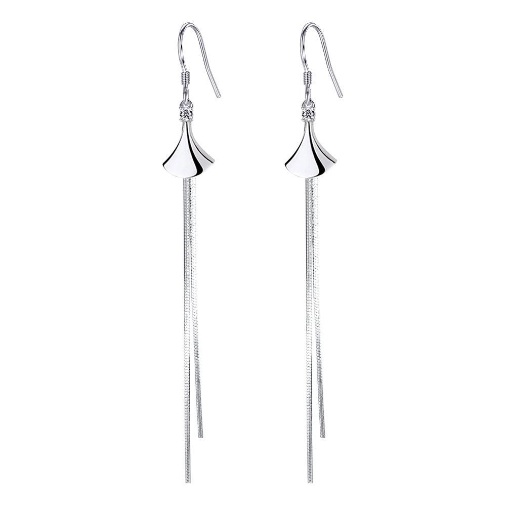 Mid-length Women's Simple and Fashionable Tassels Earrings