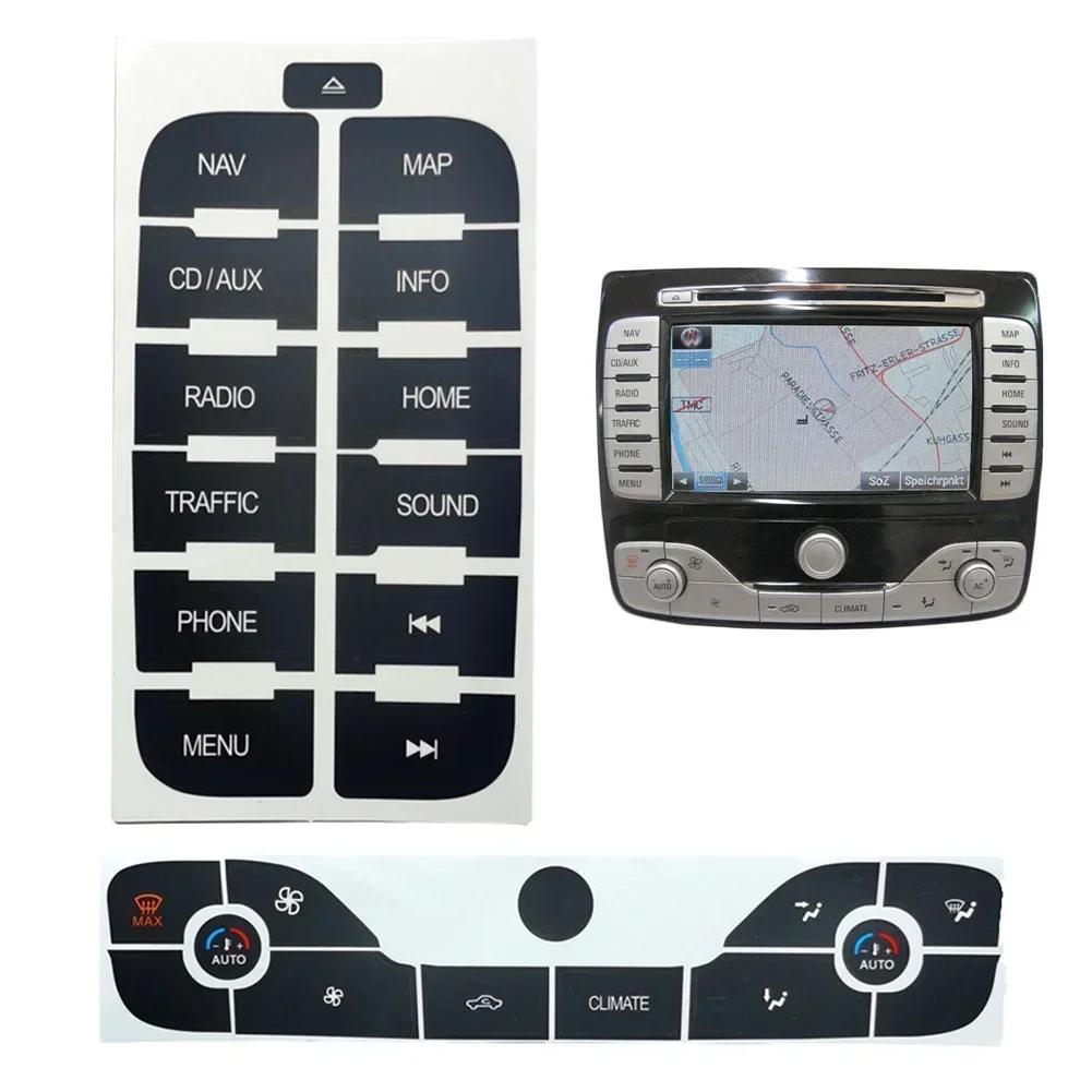 Central Control Panel Button Repair Decal Sticker Air Conditioning Panel Repair Button Set For FORD For S-Max 2011 China Mainland