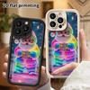 Phone Case: 2D Flat Design Suitable for iPhone 18 17 16 15 14 13 Pro Protective Case, Rainbow Plush, Perfect Christmas and Halloween Holiday Gift
