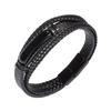 Multi Layer Leather Cord Tiger Eye Stone Bracelet Magnetic Clasp Men's Jewelry