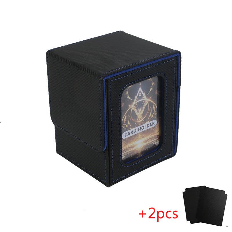 Deck Case Holds 100+ MTG Card Deck Box for Commander Display PU Leather Trading Card Storage Box for TCG PTCG Game Sports Cards